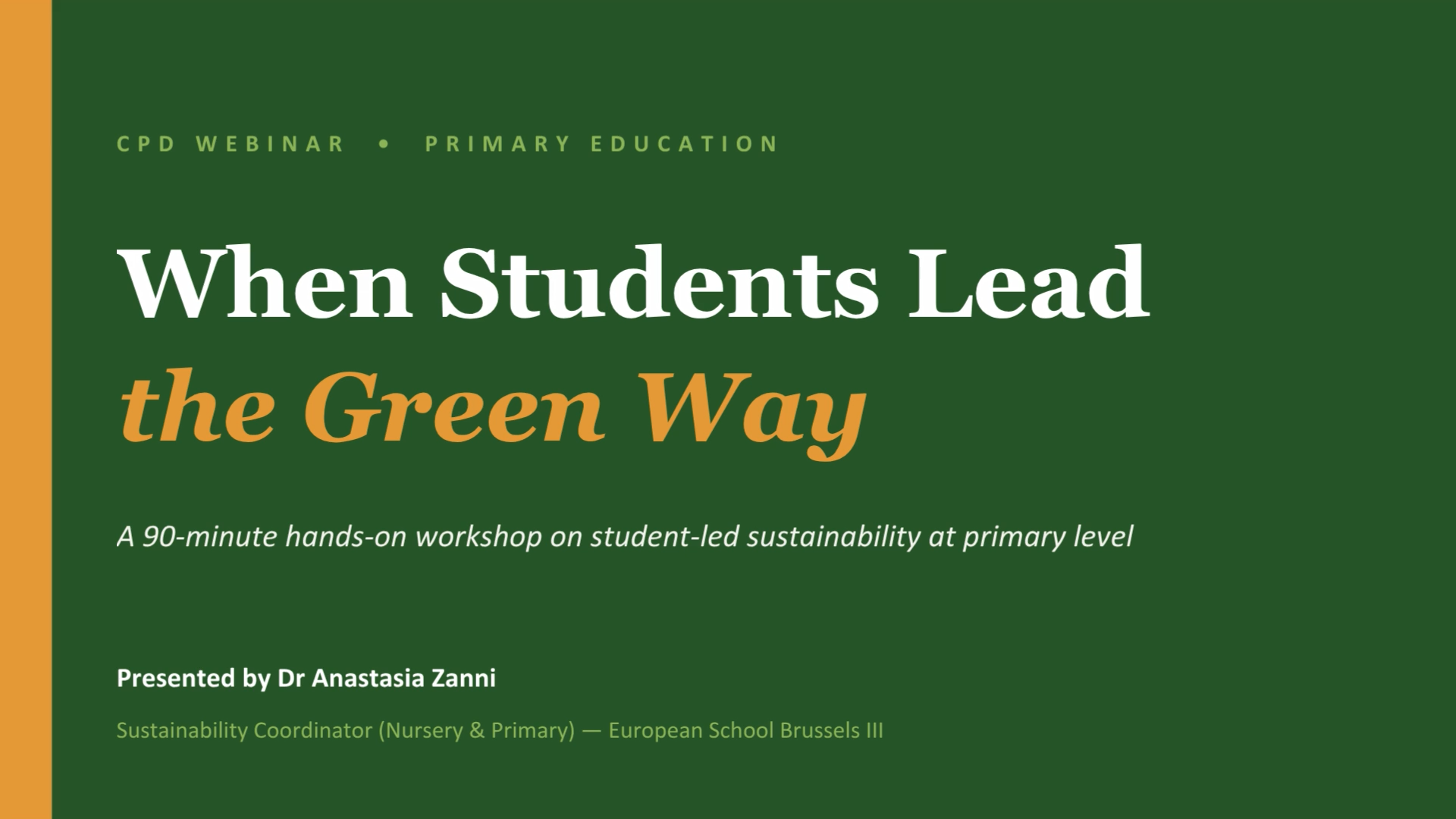 Webinar 15.06.2026 - 16:15 - When Students Lead the Green Way