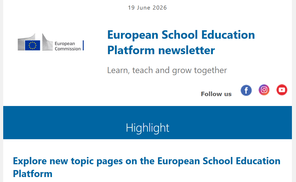 European School Education Platform Newsletter 19 June 2026
