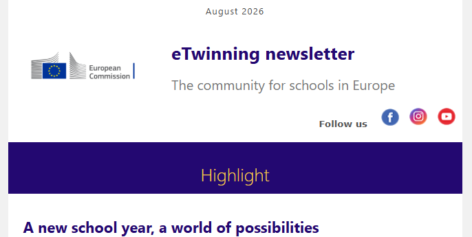 eTwinning Newsletter August 2026