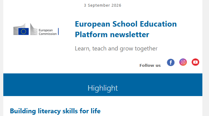 European School Education Platform Newsletter 3 September 2026