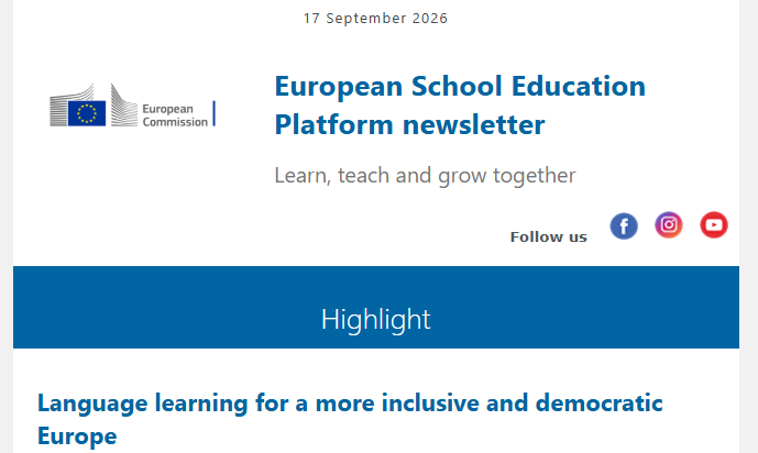 European School Education Platform Newsletter 17 September 2026