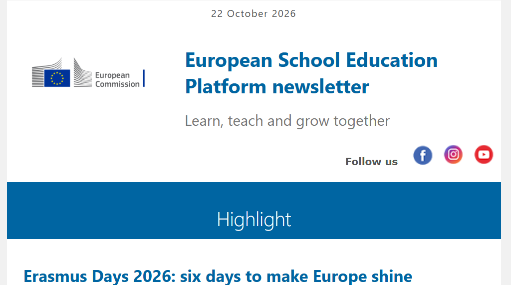 European School Education Platform Newsletter 22 October 2026