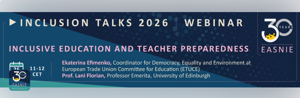 Inclusion Talks 2026 – Webinar: Inclusive Education and Teacher Preparedness