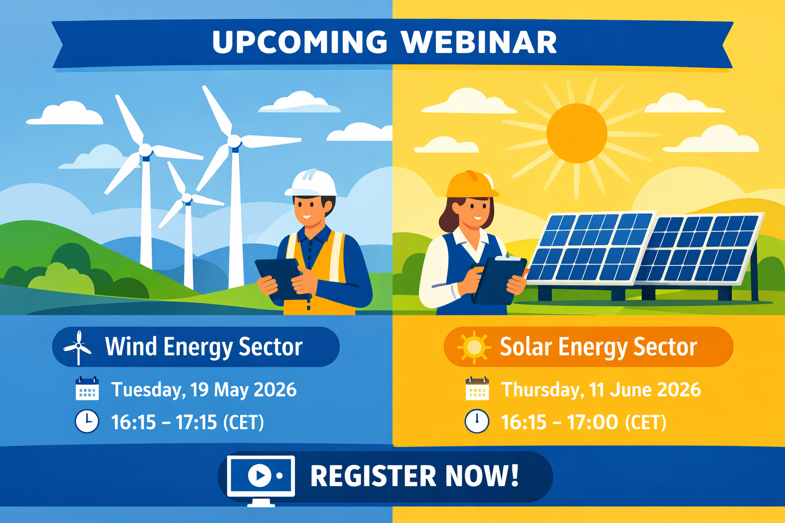Green Career Guidance for Renewable Energy Careers: Wind &amp; Solar Energy Webinars (May–June 2026)