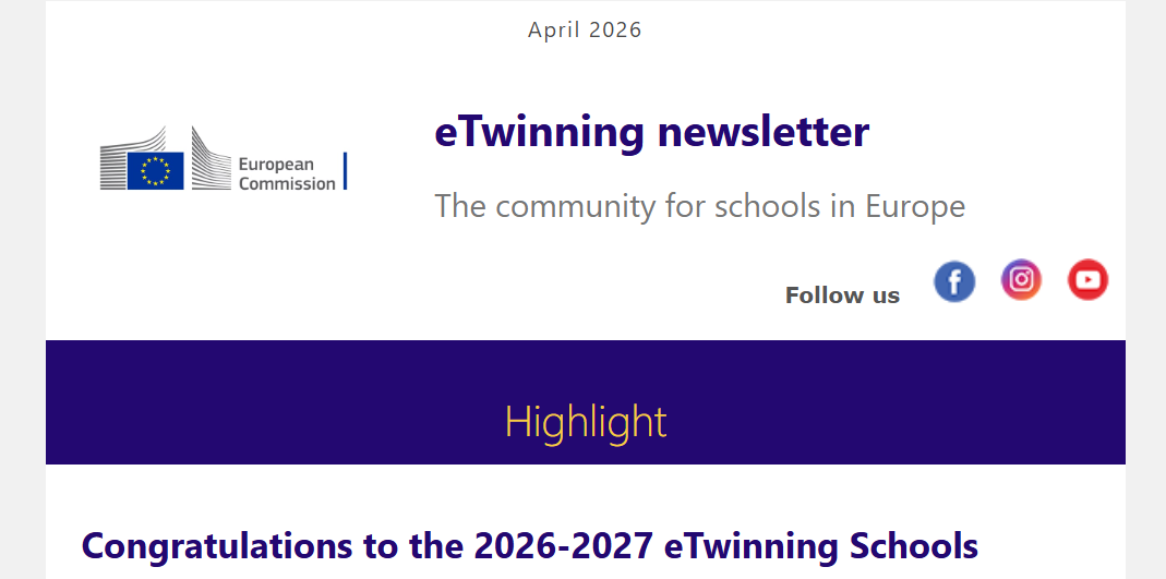eTwinning Newsletter April 2026 